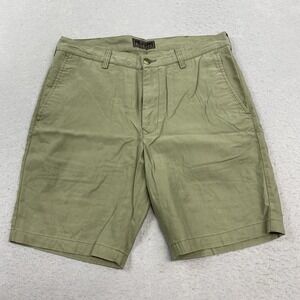 Jos A Bank Reserve Shorts Mens 35 Green Chino 9 Inseam Flat Front Preppy